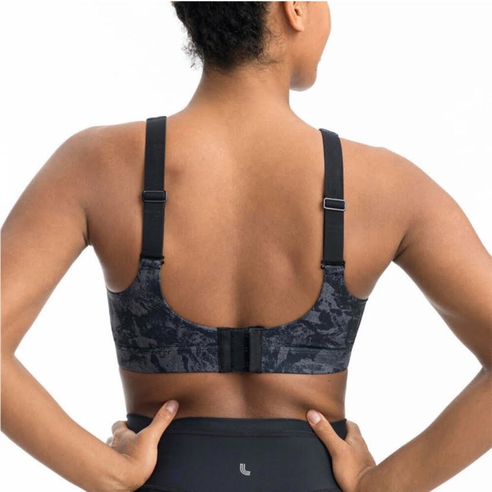 Lole black marble sports bra in medium
